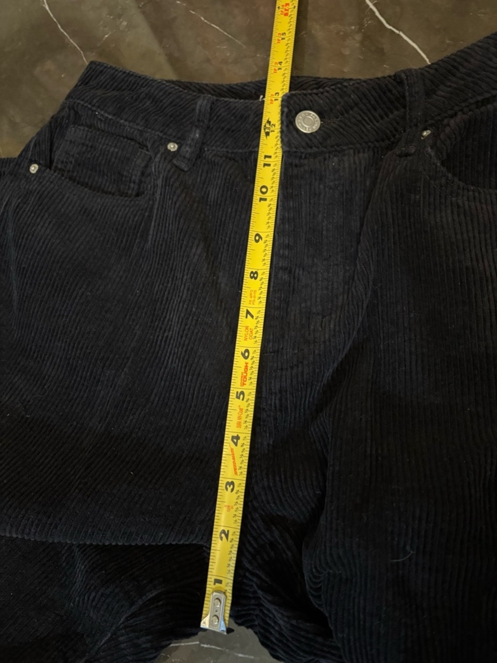 90s, PacSun Women’s Black Corduroy Mom Pants Size 28 Everyday, baggy, Goth - Picture 9 of 12